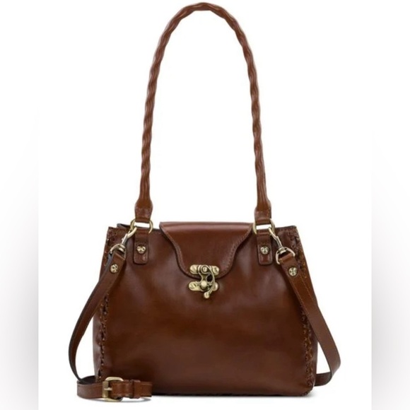 Patricia Nash Handbags - PATRICIA NASH Handbag Rosalia Leather Shoulder Bag Cognac AUTHENTIC NWT